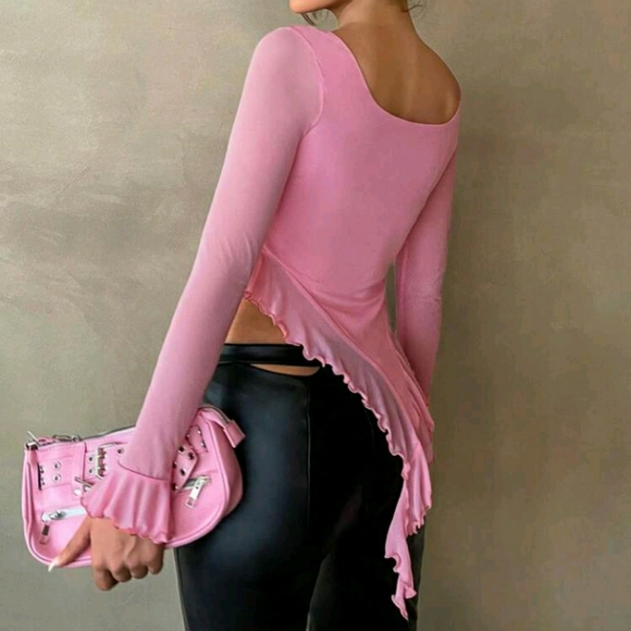 Pink Ruffle Blouse - Picture 3 of 8